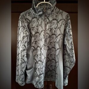 Kerrits bluish gray Horse Patterned equestrian top